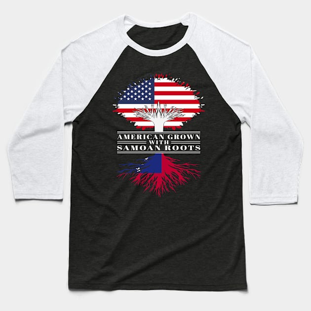 American Grown With Samoan Roots Us Samoa Flag Tree Baseball T-Shirt by BramCrye